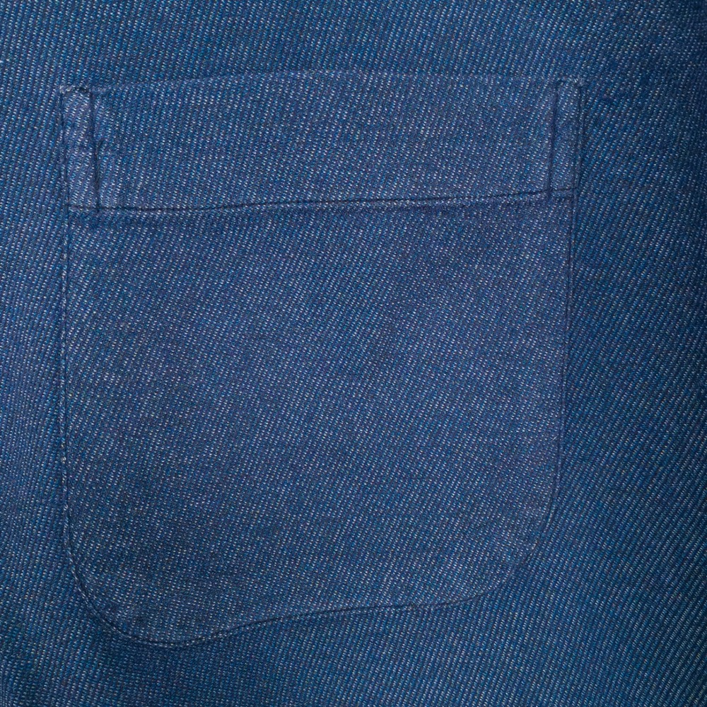 Tom James Royal Classic Hand Tailored Button Down Mens 2XL Blue Cotton Twill USA - Picture 6 of 13